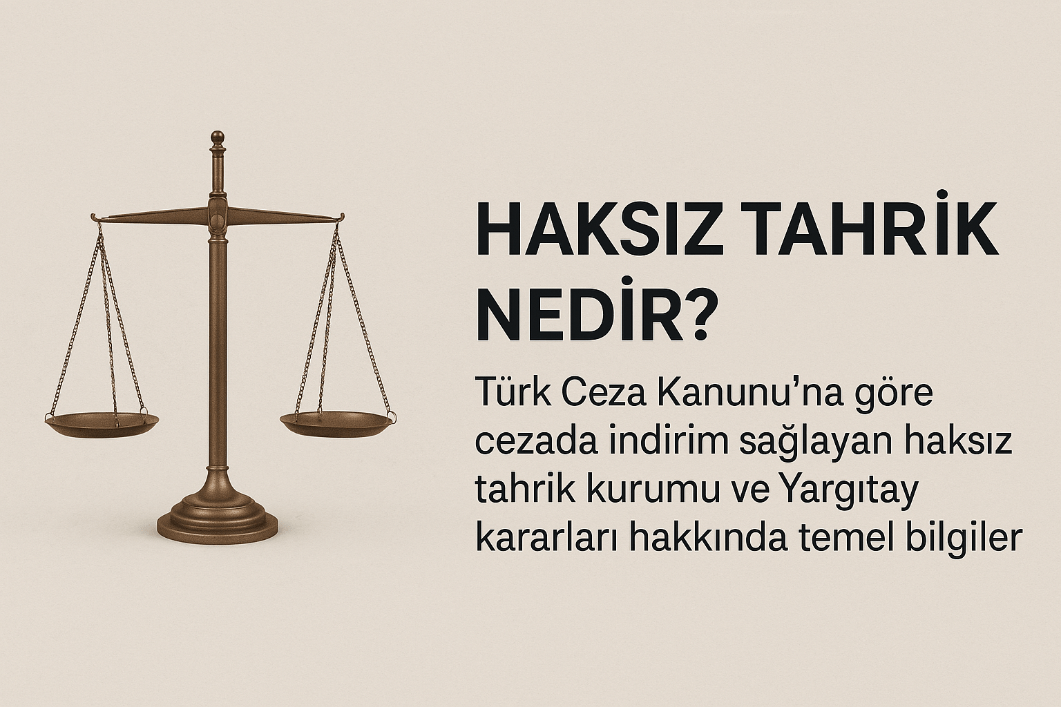 Haksız tahrik nedir?